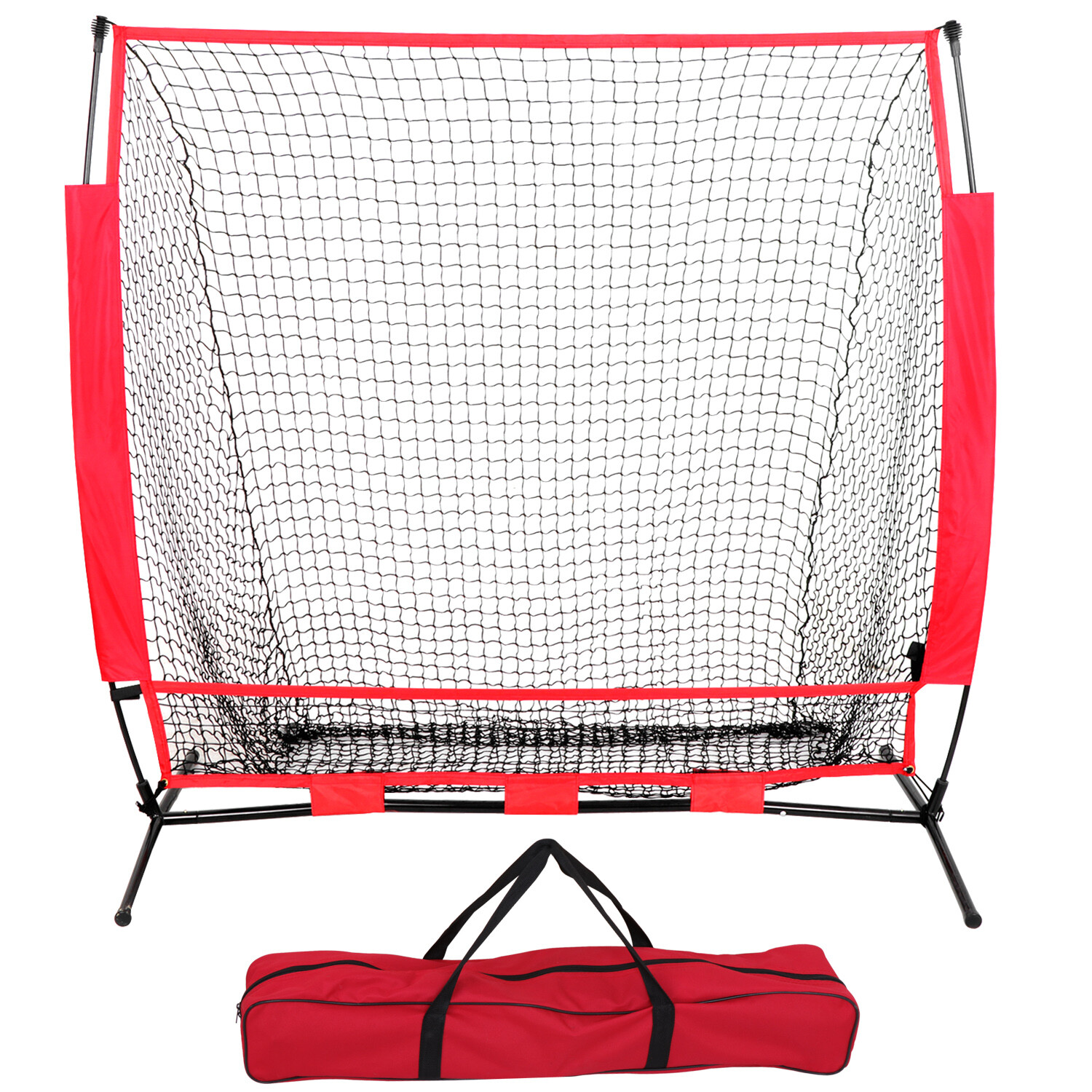 ZenStyle Portable 5 Ft. x 5 Ft. Baseball Softball Practice Net Hitting Pitching Batting Training Net with Carry Bag - image 1 of 10