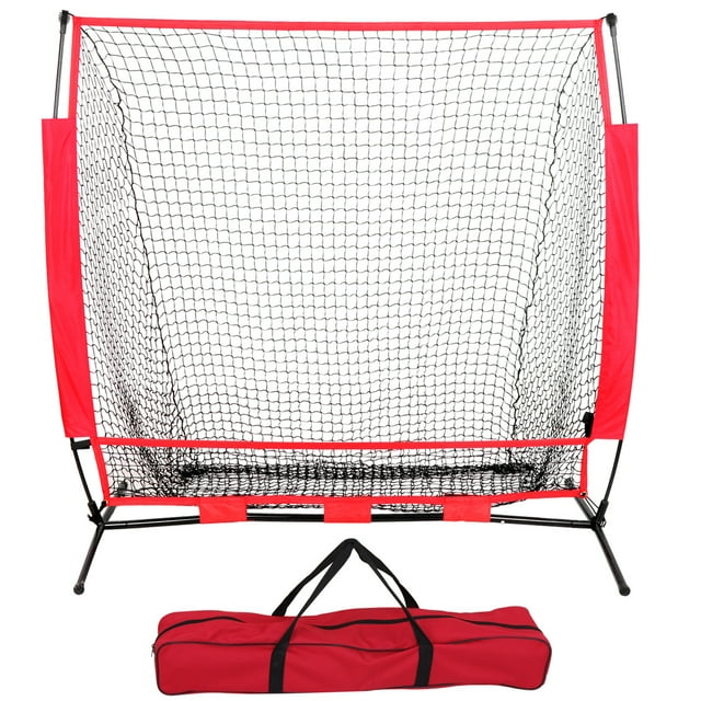 ZenStyle Portable 5 Ft. x 5 Ft. Baseball Softball Practice Net Hitting Pitching Batting Training Net with Carry Bag