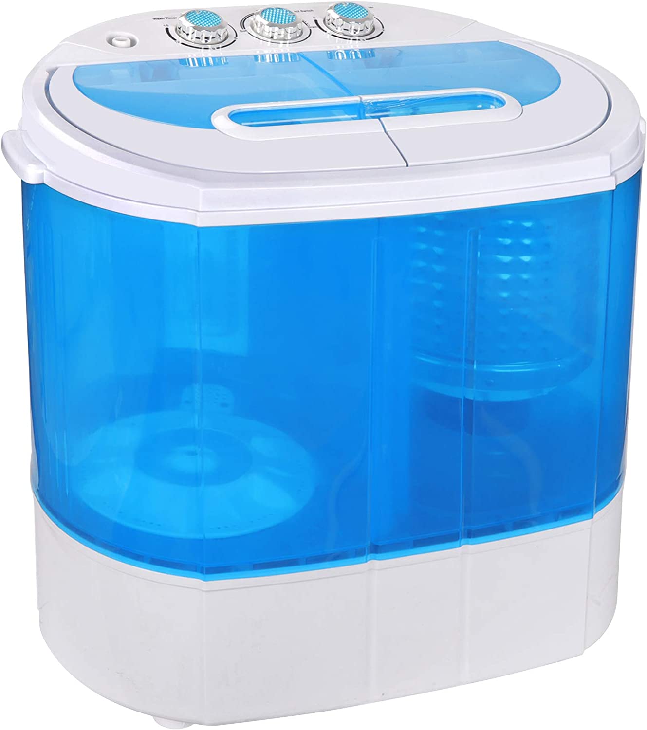 ZenStyle Portable Washer Compact Twin Tub 9.9 LB Mini Top Load Washing