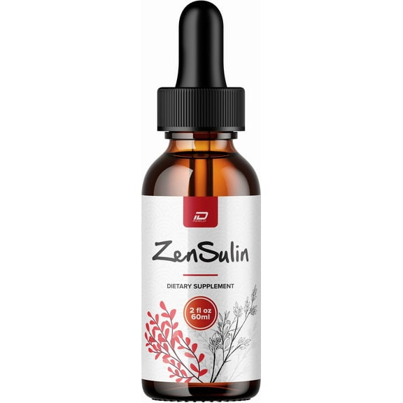 ZenSulin Liquid Drops Zen Sulin Natural Blend Healthy Organic Support, 1 Pack, 1 Month Supply