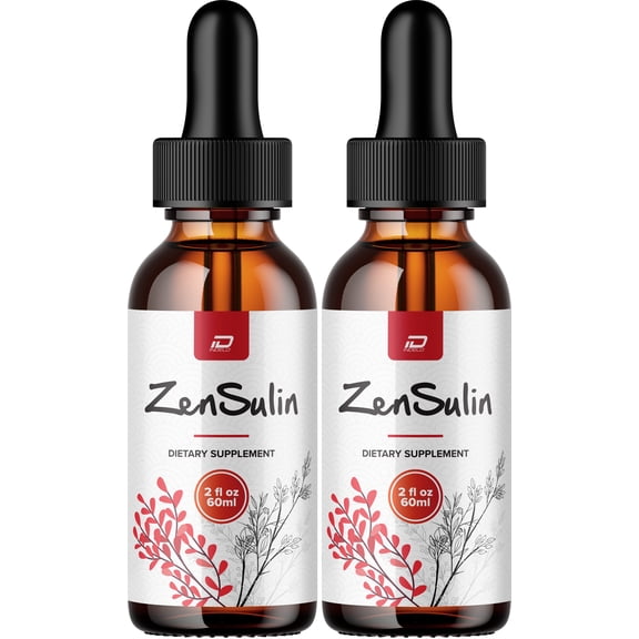 ZenSulin Liquid Drops  Zen Sulin Natural Blend Healthy Organic Support, 2 Pack, 2 Month Supply