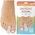 thumbnail image 1 of Zentoes 6 Pack Toe Gel Protector & Cap, Cushions & Protects Relief from Missing or Ingrown Toenails, Corns, Blisters, Hammer Toes (Small Toe, White), 1 of 9