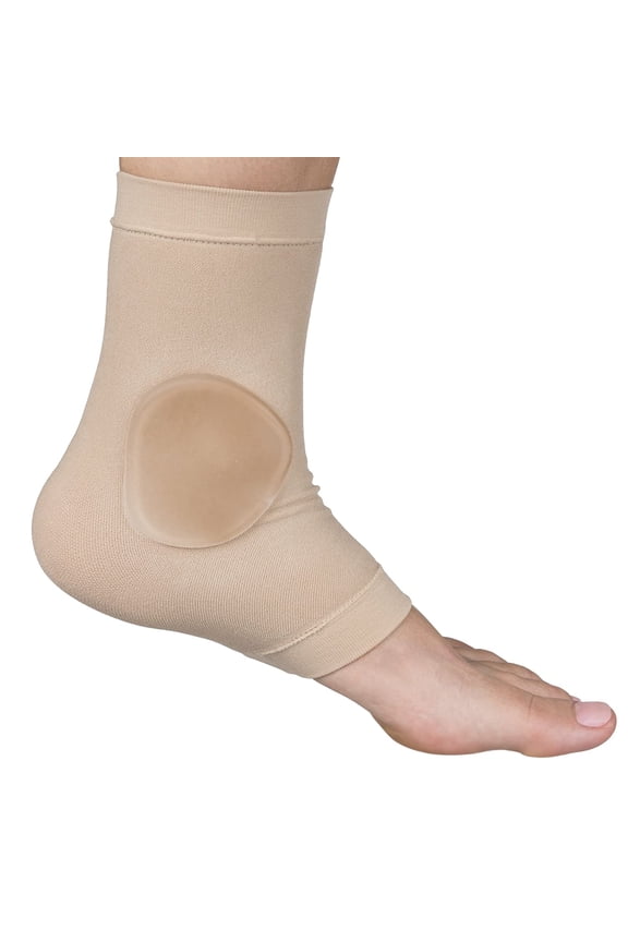 Ankle Brace Bone Protection Socks Sleeves with Gel Pads for Boots, Skates, Splints, OSFM, 1 Pair