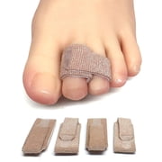 ZenToes Broken Toe Wraps - Cushioned Bandages Hammer Toe Separators Splints, Latex Free Fabric, 4CT