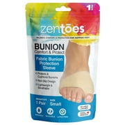 ZenToes Bunion Pad Sleeves Half Socks with Gel Cushion - 1 Pair for Men and Women