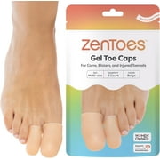 ZenToes Toe Gel Protector Caps - pack of 6 - Protect Ingrown Toenails, Blisters