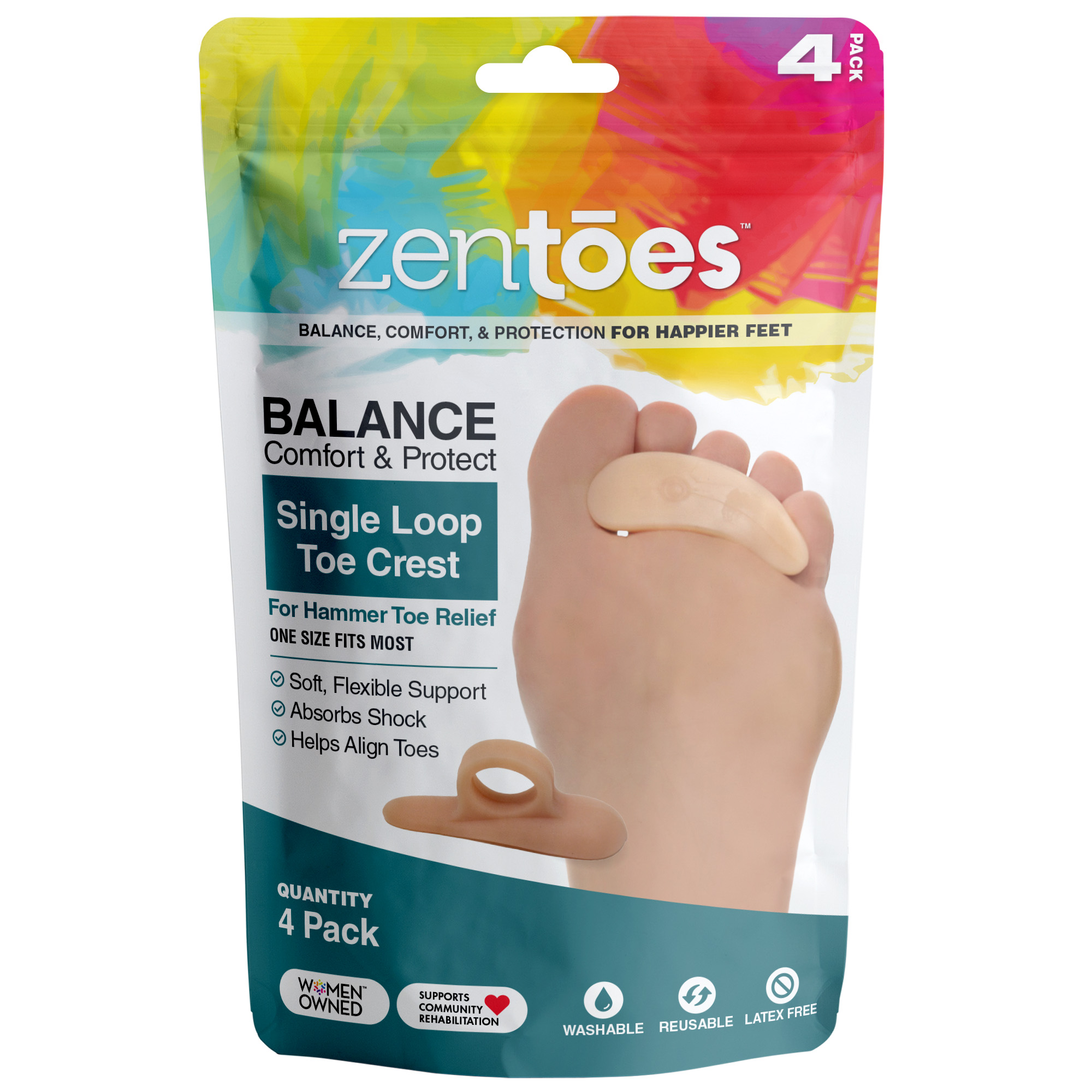 Walfront Gel Toe Separator, Rubber Toe Stretchers Silicon Toe