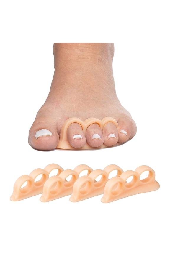 Gel Hammer Toe Straighteners, Silicone Corrector Separator Cushion for Pain Relief, Soft Support, Beige, Osfm