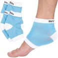 thumbnail image 1 of ZenToes Moisturizing Heel Socks 2 Pairs Gel Lined Toeless Spa Socks to Heal and Treat Dry, Cracked Heels While You Sleep (Cotton, Blue), 1 of 9