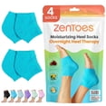 thumbnail image 1 of ZenToes Moisturizing Heel Socks for Dry, Cracked Heels & Overnight Comfort,Regular, Fuzzy, Blue, 2 Pair, 1 of 9