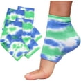 thumbnail image 1 of ZenToes Moisturizing Socks Gel Lined to Heal and Treat Dry, Cracked Heels While You Sleep (Blue Tie Dye), 1 of 9