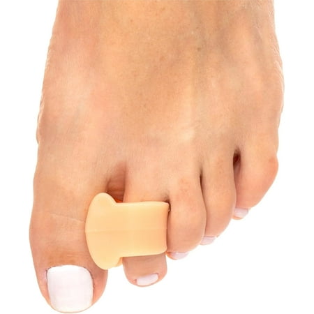 ZenToes Pack of 4 Toe Separators and Spreaders For Bunion, Overlapping Toes and Drift Pain Pads (Beige)