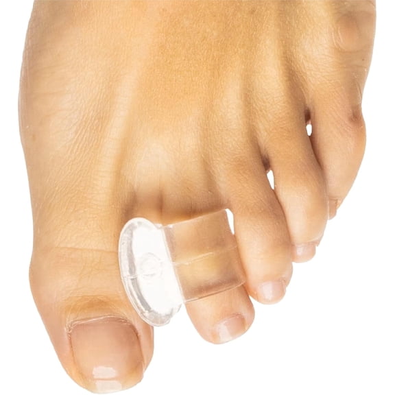 ZenToes Gel Toe Separators and Spreaders for Bunion Relief, Overlapping Toes and Drift Pain Alignment, Clear, 4 Count