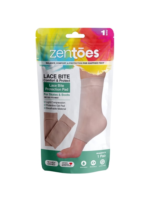 Padded Skate Socks for Lace Bite Protection, 1 Pair for Hockey & Skating