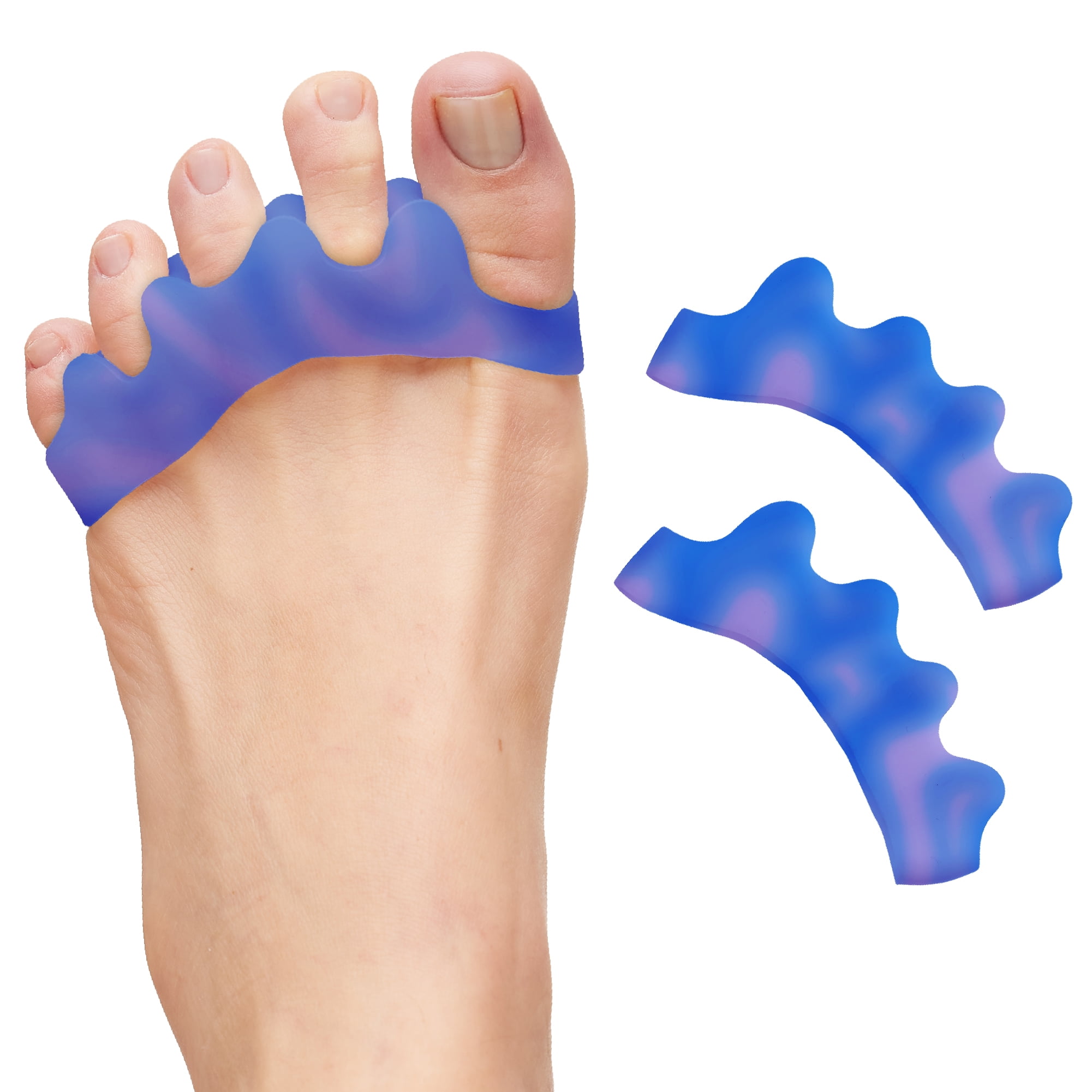 Moonlight Blue Silicone Toe Spacers for Foot Alignment