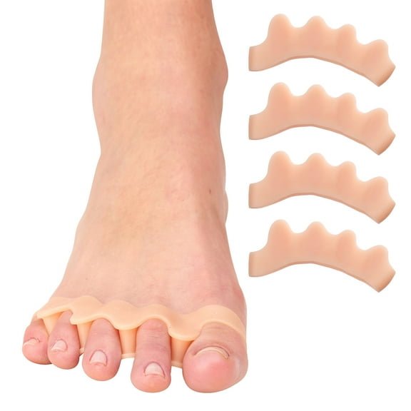 ZenToes Silicone Toe Separator Spacers for Correct Toe Alignment, Bunion and Hammer toe Straighteners - 2 Pairs