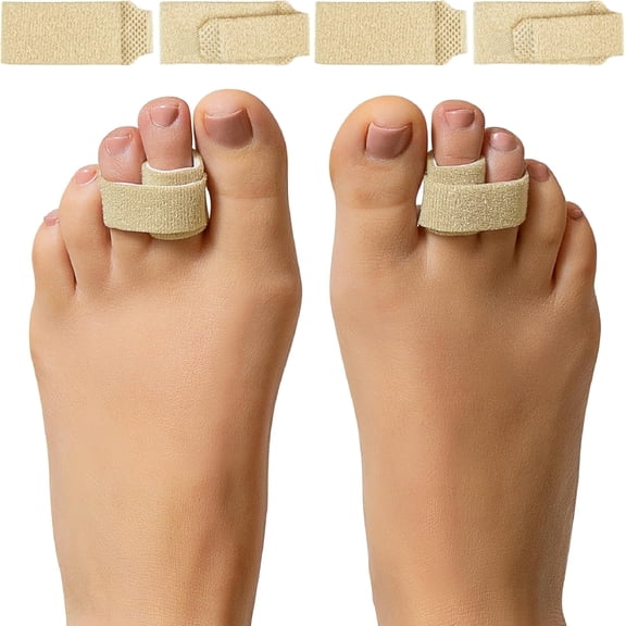 ZenToes Hammer Toe Corrector for Women & Men, 4 Count, OSFM, Firm Beige