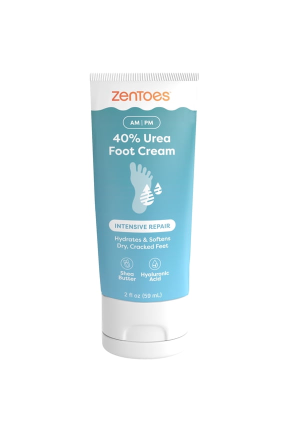 Urea Foot Cream, 40 Percent Urea, 2 fl oz – Foot Repair Cream for Dry Feet, Cracked Heels, and Rough Skin
