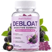 ZenVitalize Prebiotic & Probiotic Digestive Gummies, XOS Prebiotic Fiber, Bacillus Coagulans and Bacillus Subtilis, Blackberry Flavor Gut Health Supplement, 60 Gummies