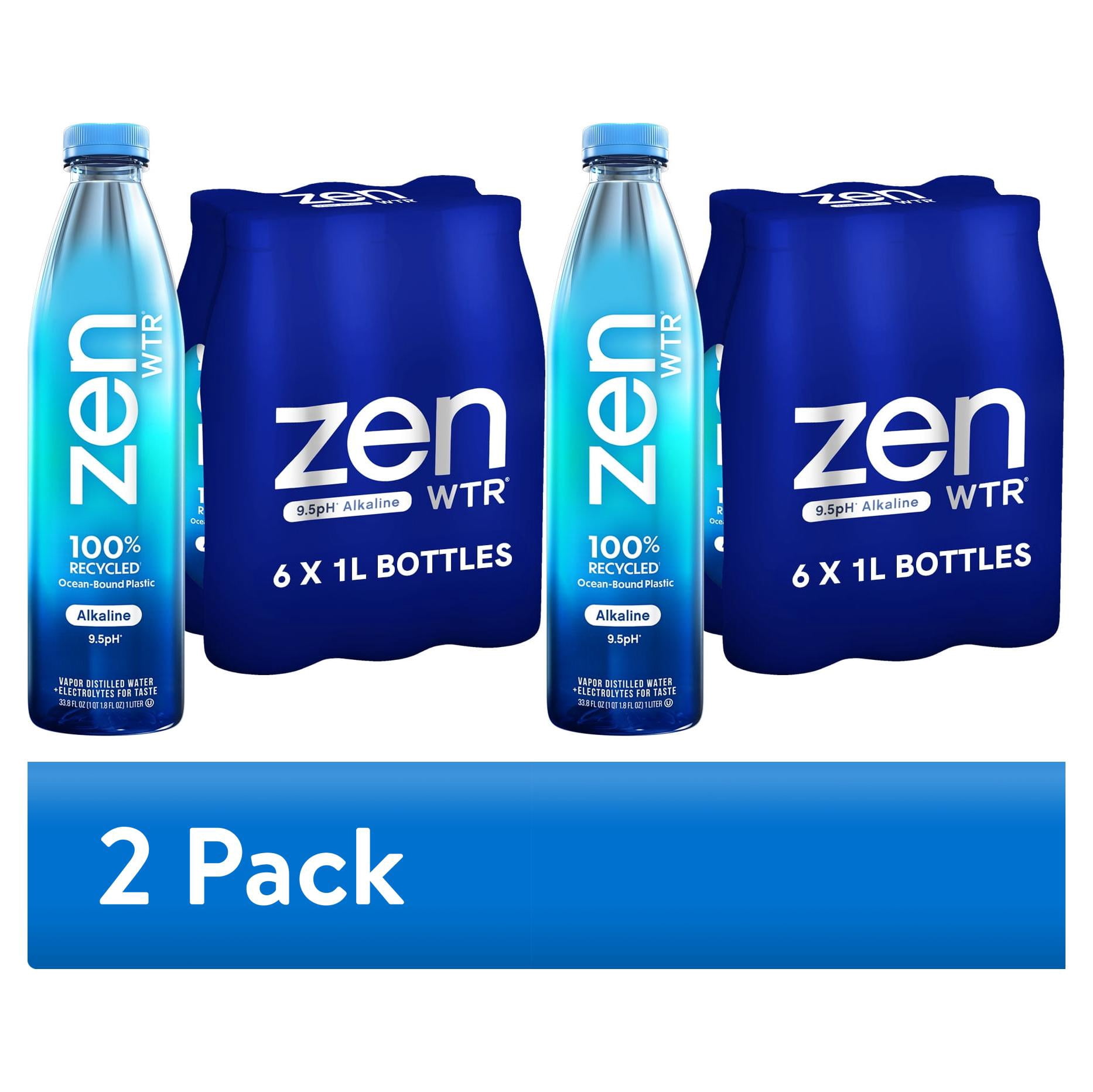 Zen Wtr Vapor Distilled 9.5 pH Alkaline Water, 12 - 33.8 fl oz