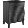 ZenZone Render 24" Bathroom Vanity with Sink in Charcoal Black