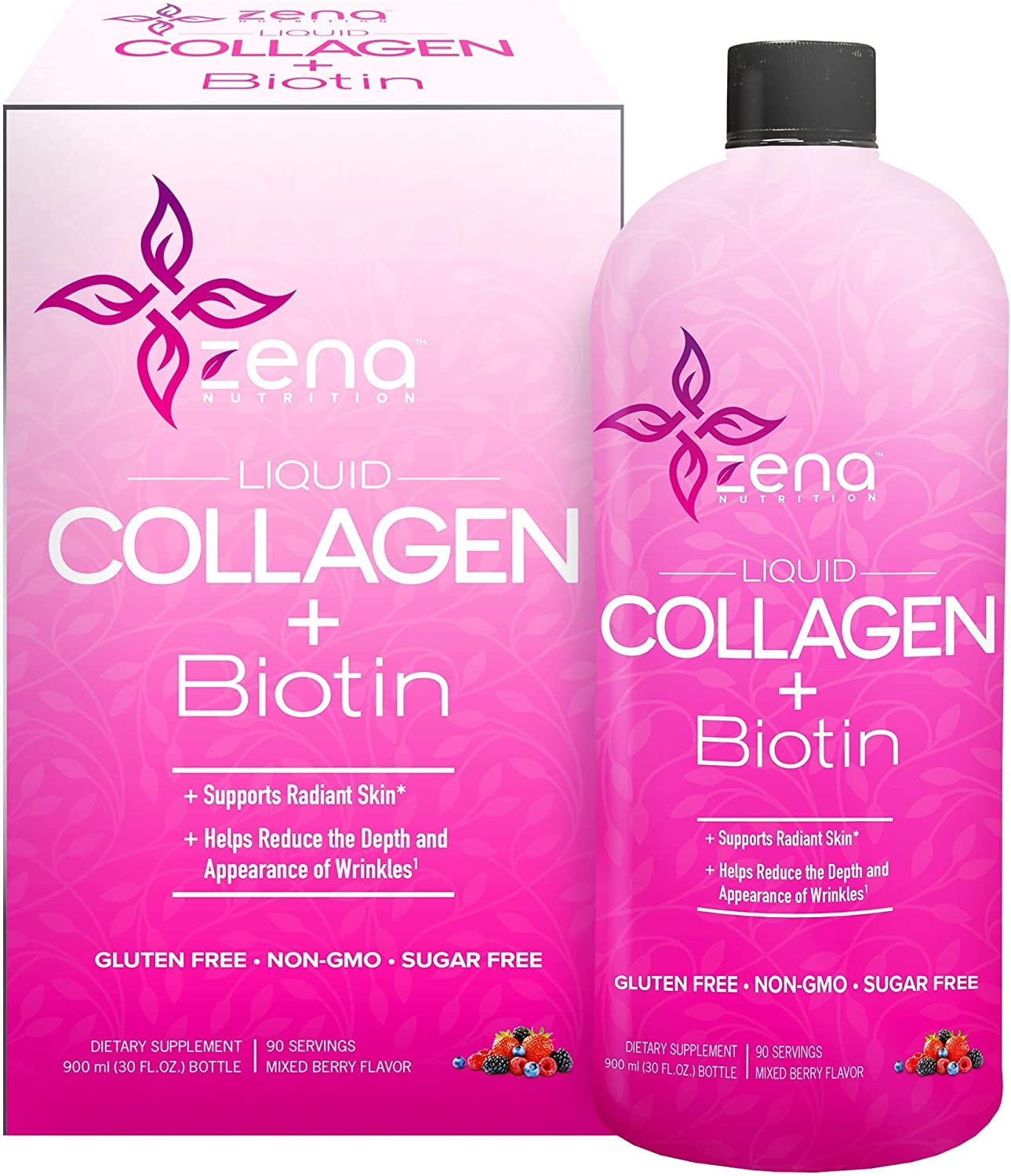 Zena Liquid Collagen + Biotin, 30 Fluid Ounce 
