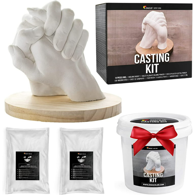 Zenacolor Complete Hand Casting Kit with Alginate Molding Powder, Hand Mold  Kit for Couples 