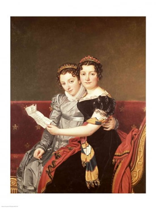 Zenaide and Charlotte Canvas Art - Jacques-Louis David (18 x 24)