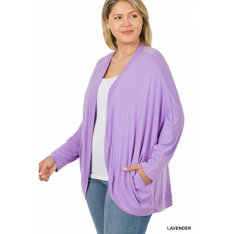 Zenana Outfitters Plus Size Cocoon Cardigan Sweater Duster Topper