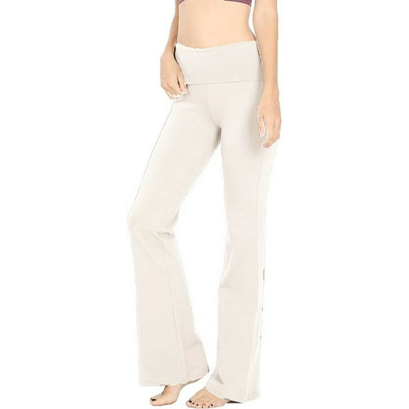 (Zenana Outfitters) Plus Size Premium Cotton Fold Over YOGA Pants