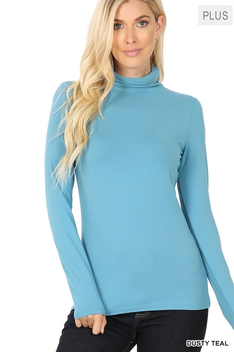 mock turtleneck plus size