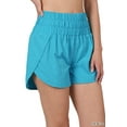 thumbnail image 1 of Zenana Plus Size Casual Windbreaker Smocked Waistband Running Active Gym Shorts w/Built-In Inner Brief, 1 of 5