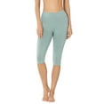 thumbnail image 1 of Zenana Plus Size Essential Basic Cotton Spandex Stretch Below Knee Length 15" Leggings, 1 of 4