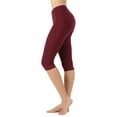 thumbnail image 1 of Zenana Plus Size Essential Basic Cotton Spandex Stretch Below Knee Length 15" Leggings, 1 of 4