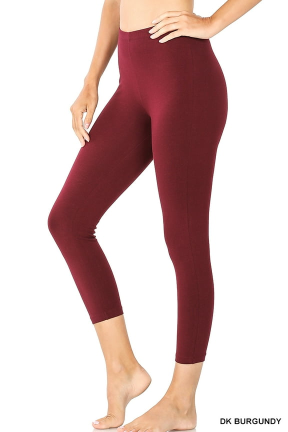 Plus Size High Waist Capri Length Premium Thick Cotton Leggings