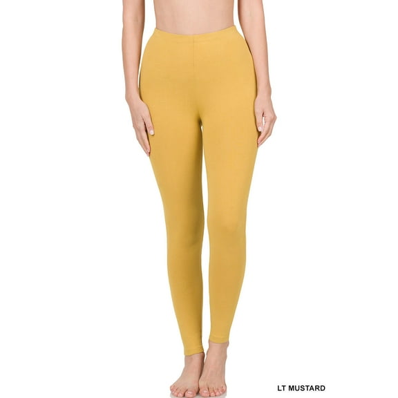 Zenana Plus Size High Waist Full Ankle Length Premium Thick Cotton Leggings