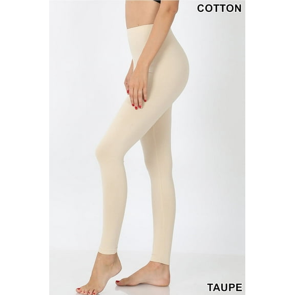 Zenana Plus Size Premium Cotton High Waist Full Ankle Length Leggings