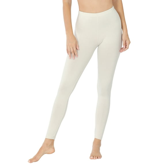 Zenana Plus Size Premium Cotton High Waist Full Ankle Length Leggings