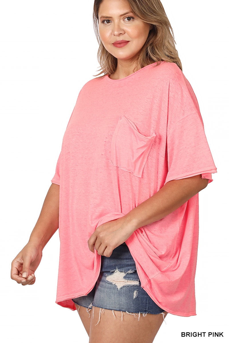 Plus Size Round Neck Short Sleeve T-Shirt