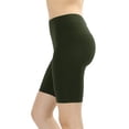 thumbnail image 1 of Zenana Plus Size Soft Cotton Stretch Mid Thigh Length Leggings Fitness Sport Biker Shorts, 1 of 4