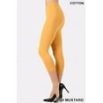 thumbnail image 1 of Zenana Premium Cotton Capri 3/4 Length Leggings Multiple Solid Colors Womens Sizes (S-XL), 1 of 2