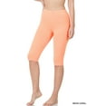 thumbnail image 1 of Zenana Premium Cotton Capri Knee Length Leggings Multiple Solid Colors Womens Sizes S-3X, 1 of 2