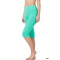 thumbnail image 1 of Zenana Premium Cotton Capri Knee Length Leggings Multiple Solid Colors Womens Sizes S-3X, 1 of 2