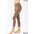 thumbnail image 1 of Zenana Premium Cotton Capri Leggings Multiple Solid Colors Womens Sizes S-3X, 1 of 1