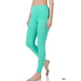 thumbnail image 1 of Zenana Premium Cotton Full Ankle Length Womens Basic Leggings - Multiple Solid Colors Sizes S-3X, 1 of 2