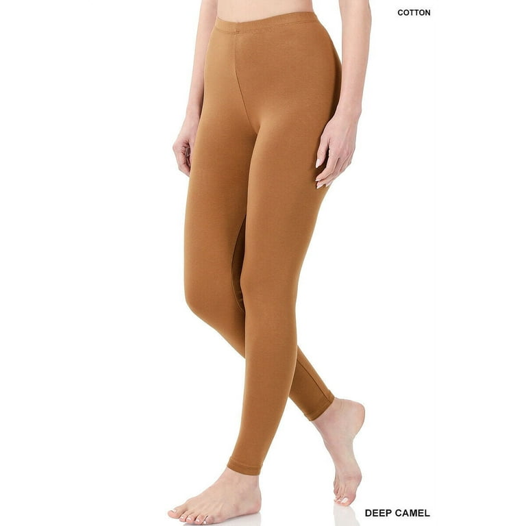 Zenana Premium Cotton Full Ankle Length Womens Basic Leggings