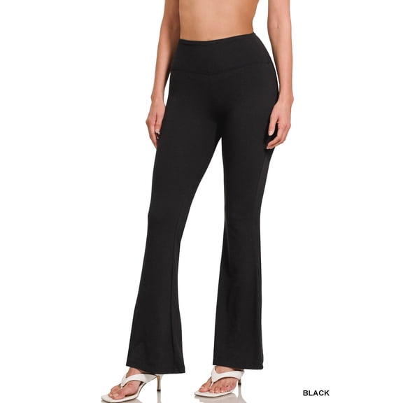 Zenana Regular and Plus Size Buttery Soft Banded High Waist Flared Leg Yoga Pants