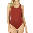 thumbnail image 1 of Zenana Women Basic Solid Soft Stretchy Sleeveless Tank Top Leotard Bodysuit, 1 of 3