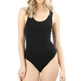 thumbnail image 1 of Zenana Women Basic Solid Soft Stretchy Sleeveless Tank Top Leotard Bodysuit, 1 of 3