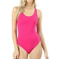 thumbnail image 1 of Zenana Women Basic Solid Soft Stretchy Sleeveless Tank Top Leotard Bodysuit, 1 of 3
